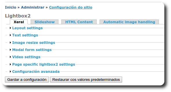 CONFIGURACIÓN LIGHTBOX