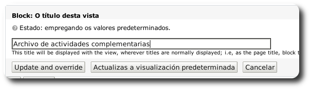 Cambio do título do bloque