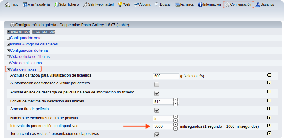 intervalo diapsitivas