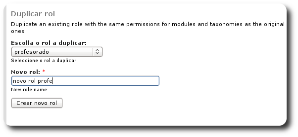 Duplicar rol Duplicar rol