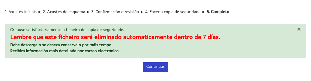 Copia de seguridade completada