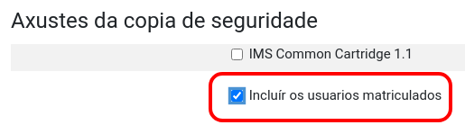 Incluindo os datos dos usuarios