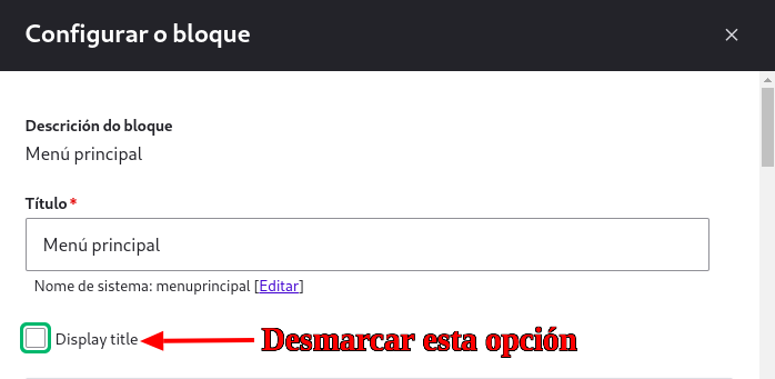 Mesmarcar Display title