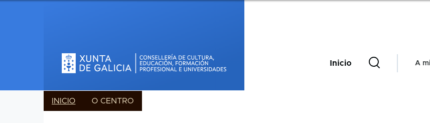 Web con menú INICIO