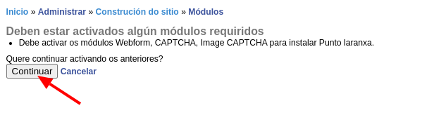 Activar dependencias