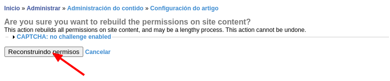 Reconstruir permisos