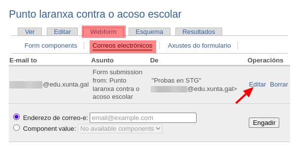 Webform/Correos electrónicos