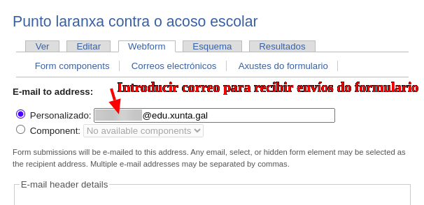 Introducir novo correo