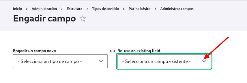 Reutilizar un campo existente