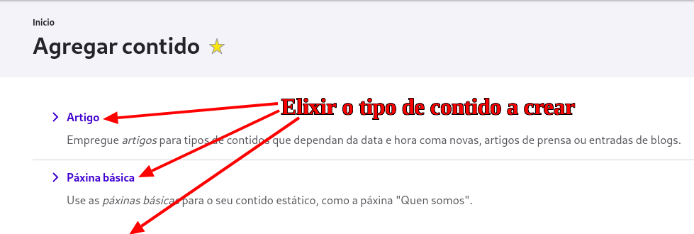 Elixir o tipo de contido