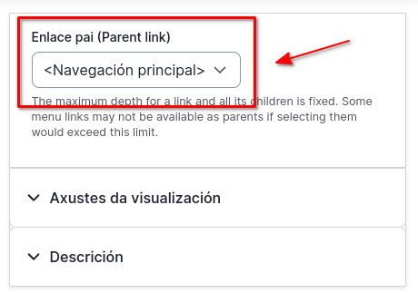 navegacion principal pai