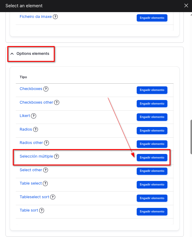 Selección múltiple