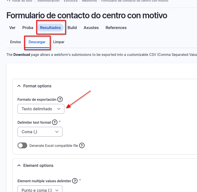 descarga