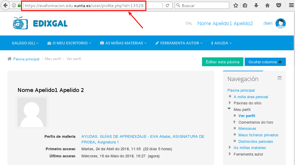 Copiar URL do perfil