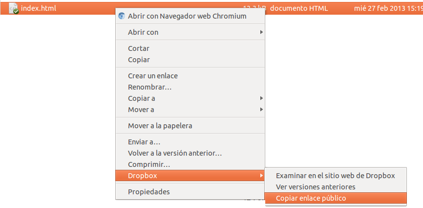 copiar enlace público