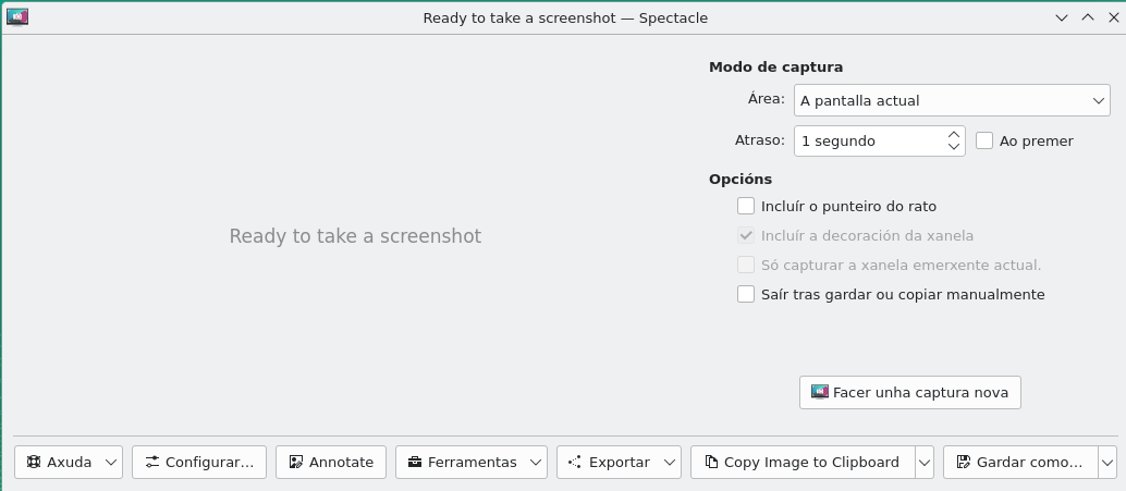 Spectacle capturar pantalla