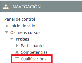Acceso libro cualificación do alumno
