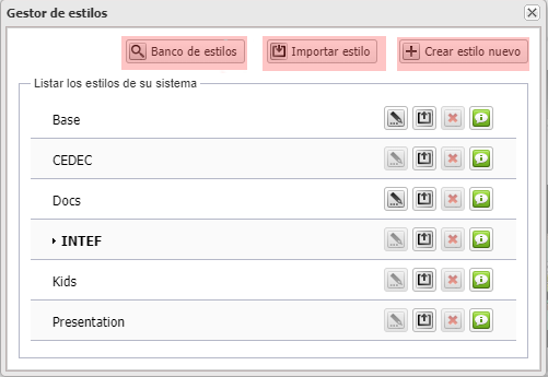 Gestor de estilos