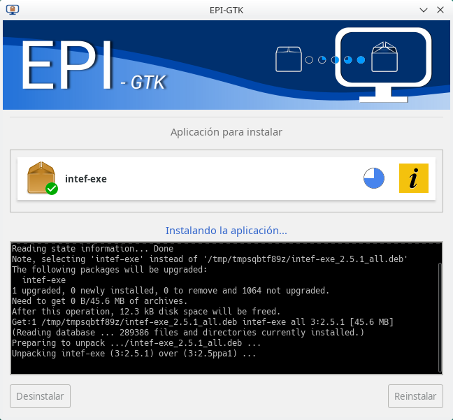 Instalación paquete intef-exe
