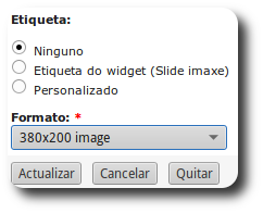 configuración do slide