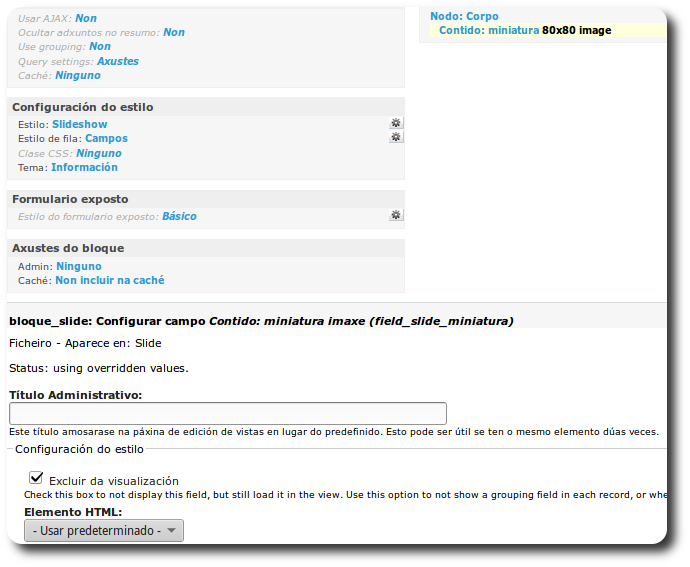 excluir visualizacion