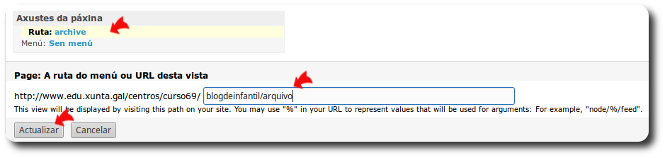 Modificar Ruta:archive