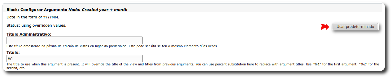 Modificar Nodo:Created year-month en archive:Block
