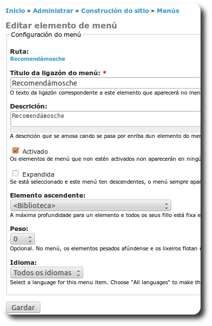 menu recomendamosche