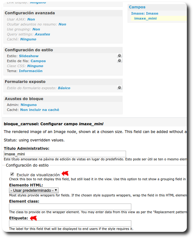 excluir visualizacion