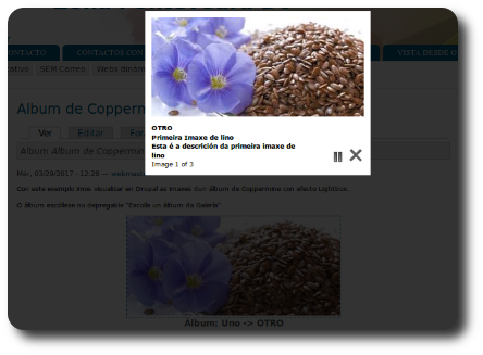 Lightbox en funcionamento